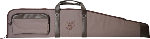 S&W GUN CASE 44" 600D W/ZIPPER - SIDE POUCH BROWN