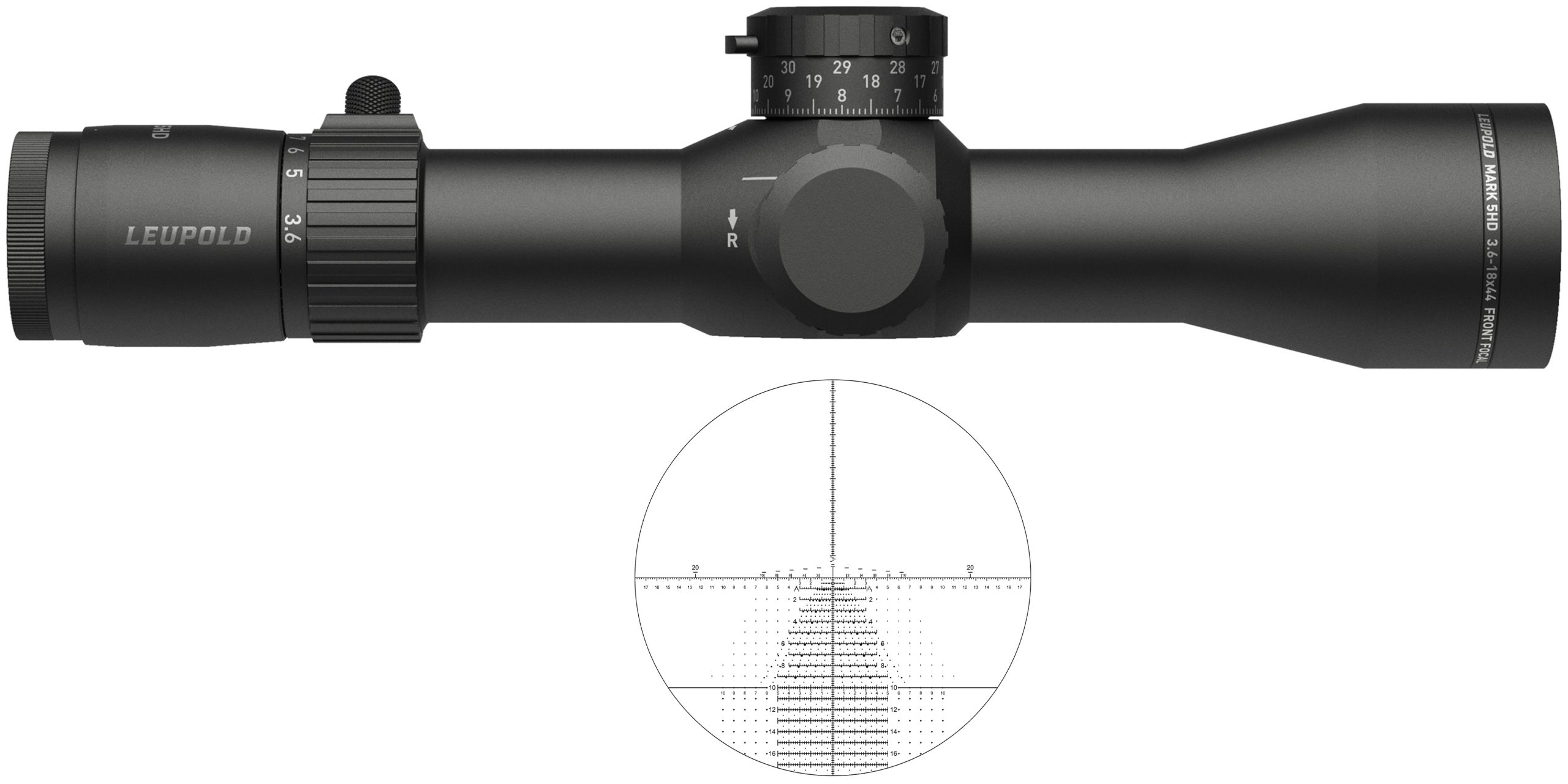 LEU MK 5HD 3.6-18X44 FFP TRMR3