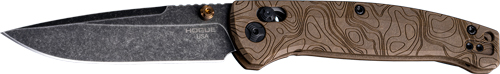 HOGUE MYSTO 3.4" ABLE LCK FLDR - CLIP POINT STONEWASH EARTH