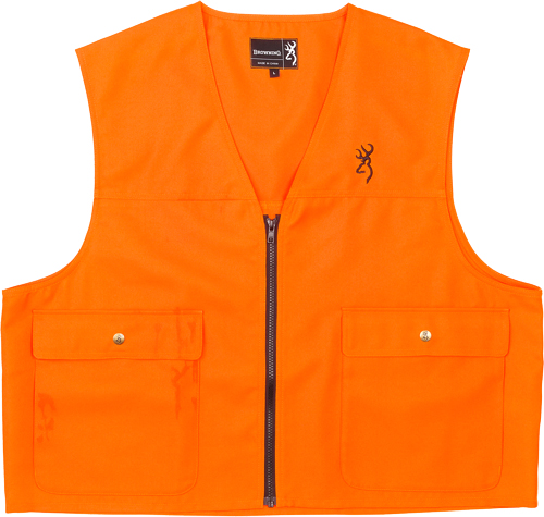 BROWNING JUNIOR SAFETY VEST - W/LOGO BLAZE ORANGE X-LARGE