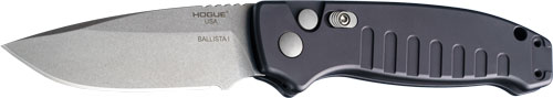 HOGUE BALLISTA-I BUTTON AUTO - DROP POINT TUMBLED BLK 3.5"