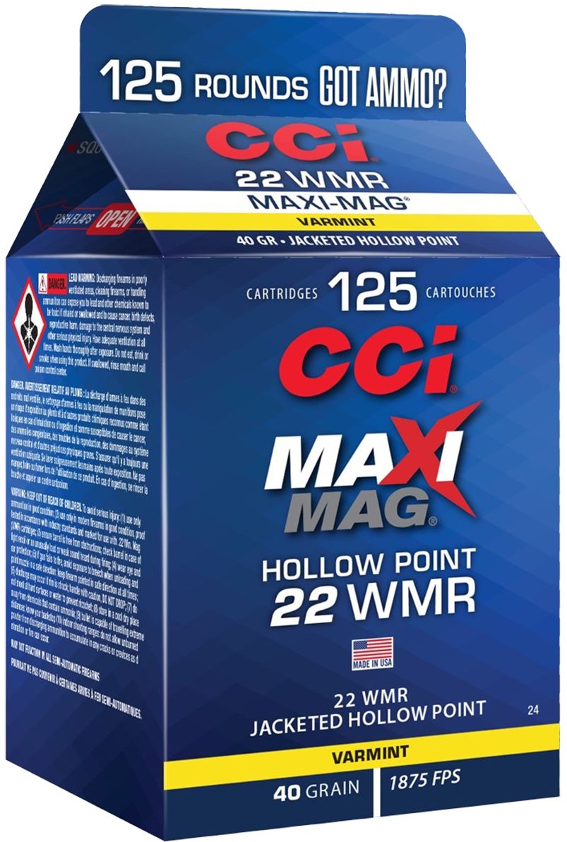 CCI 22M 40GR MAXIMAG JHP 125RD