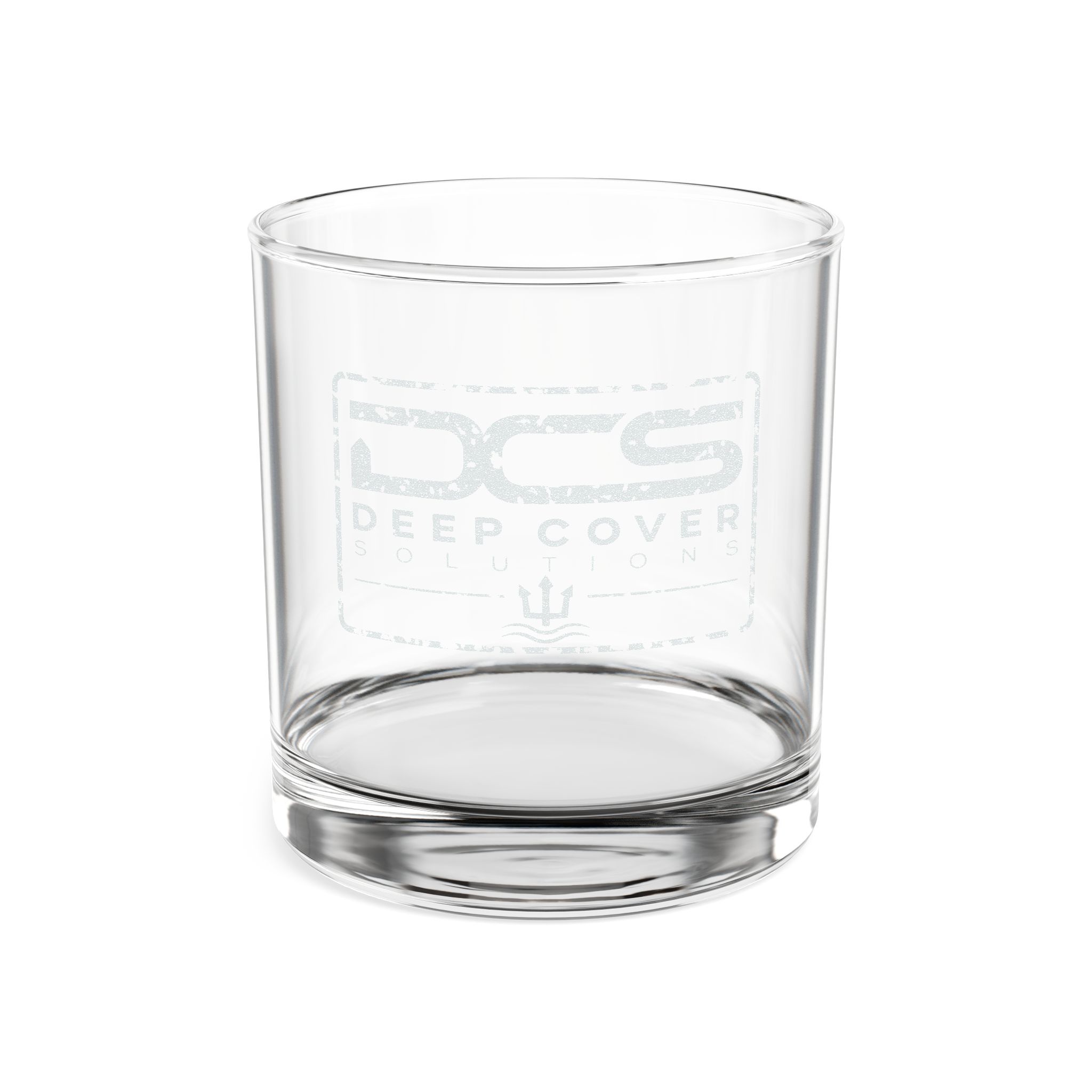 Engraved 10.5oz Whiskey Glass — Deep Cover Logo Rocks Glass