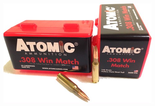 ATOMIC 308 WIN 168GR MATCH - BTHP 50RD 10BX/CS <