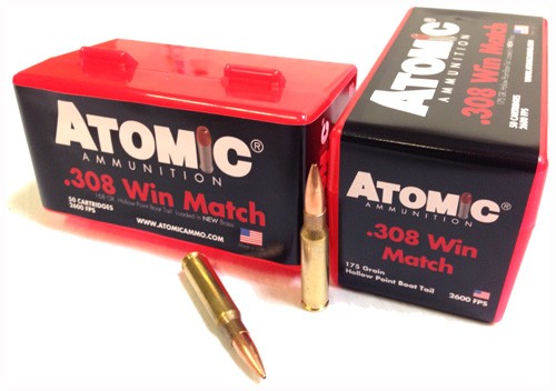 ATOMIC 308 WIN 175GR MATCH - BTHP 50RD 10BX/CS <