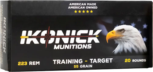 IKONICK USA 223 REM 55GR FMJ - 20RD 25BX/CS