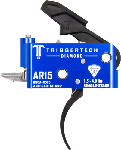 TRIGGERTECH AR-15 SINGLE STAGE - BLACK DIAMOND PRO CURVED