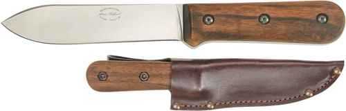 KA-BAR BECKER KEPHART KNIFE - 5.12" BLD WLNT HNDLE LTHR SHTH