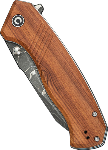 CIVIVI KNIFE PLACOID 3.67" - WOOD/DIMASCUS BLADE LINERLOCK
