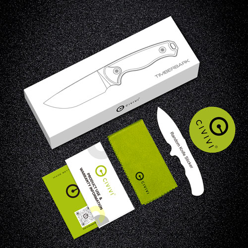 CIVIVI KNIFE TIMBERBARK 3.2" - FIXED GREEN MICARTA/BLK STNWS - Image 2
