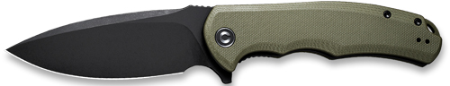 CIVIVI KNIFE PRAXIS 3.75" OD - GREEN G10/BLACK STN CLAM PACK