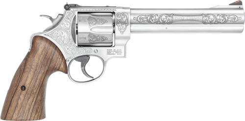 S&W 629 ENGRAVED 44 MAG 6.5" - 6-SHOT WALNUT GRIPS SS