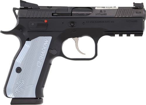 CZ SHADOW 2 COMPACT OR 9MM FS - 15RD BLK NITRIDE GREY GRIP