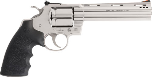 COLT GRIZZLY 357MAG 6" 6RD - POLISHED STAINLESS HOGUE GRIPS