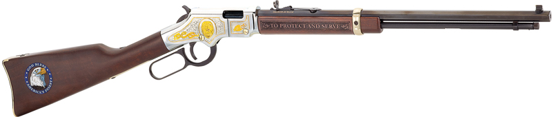 HENRY H4 LAW ENFORCEMENT TRIB. - 22S/L/LR 20" OCTAGON ENGRAVED