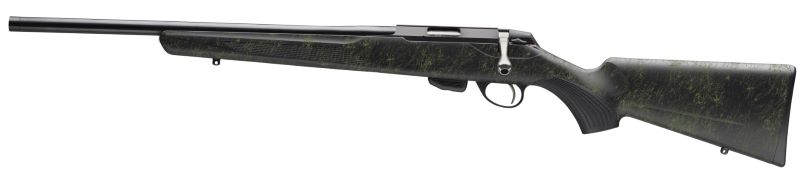 TIKKA T1X 22LR 16" THREADED - BLUED/ROUGHTECH EMERALD LEFT