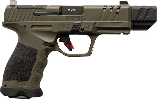 SAR SAR9 COMPACT SOCOM COMP 9M - 4.7" BBL 15/21 RD MAG SF GREEN