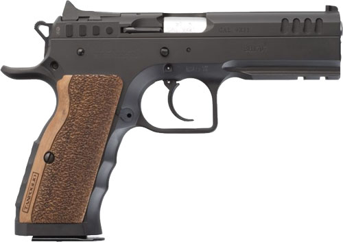 TANFOGLIO STOCK I 9MM 4.5" - 17RD BLACK WOOD GRIPS