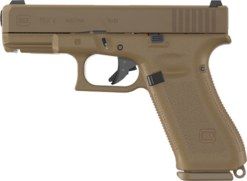 GLOCK 19X V NIGHT SIGHTS - 10-SHOT COYOTE TAN