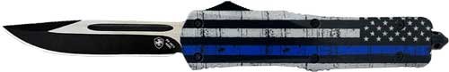 TEMPLAR KNIFE LARGE OTF BACK - THE BLUE 3.5" BLK DROP POINT