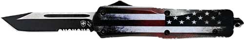 TEMPLAR KNIFE LARGE OTF FULL - US 3.5" BLACK TANTO SERRATED