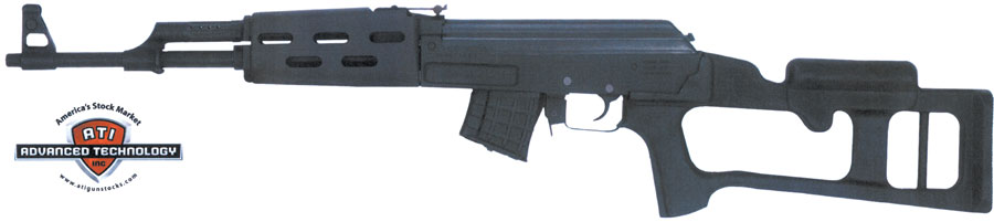 ADV TECH AK FIBERFORCE STOCK - BLACK MATTE