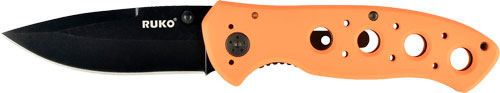 RUKO FOLDER 3.25" BLAZE ORANGE - HANDLE CLAMSHELL
