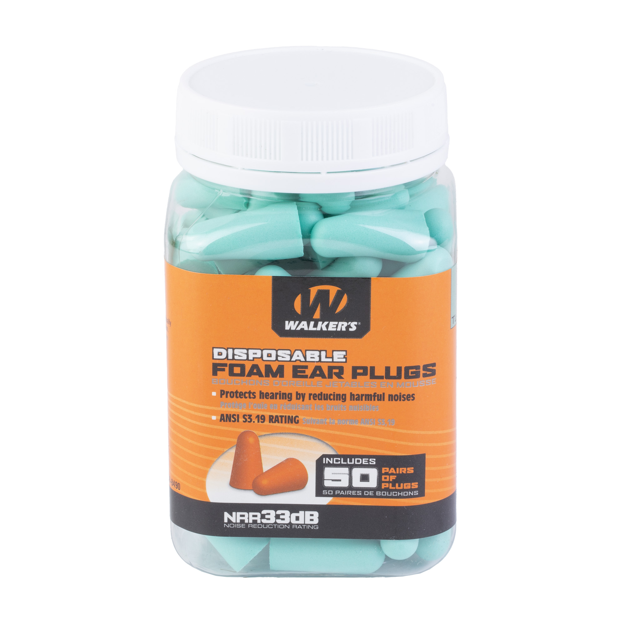 WALKER'S FOAM EAR PLUG 50 PAIR TEAL