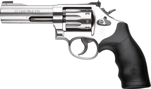 S&W 617 22LR 4" AS 10-SHOT - STAINLESS BLACK RUBBER - Image 2