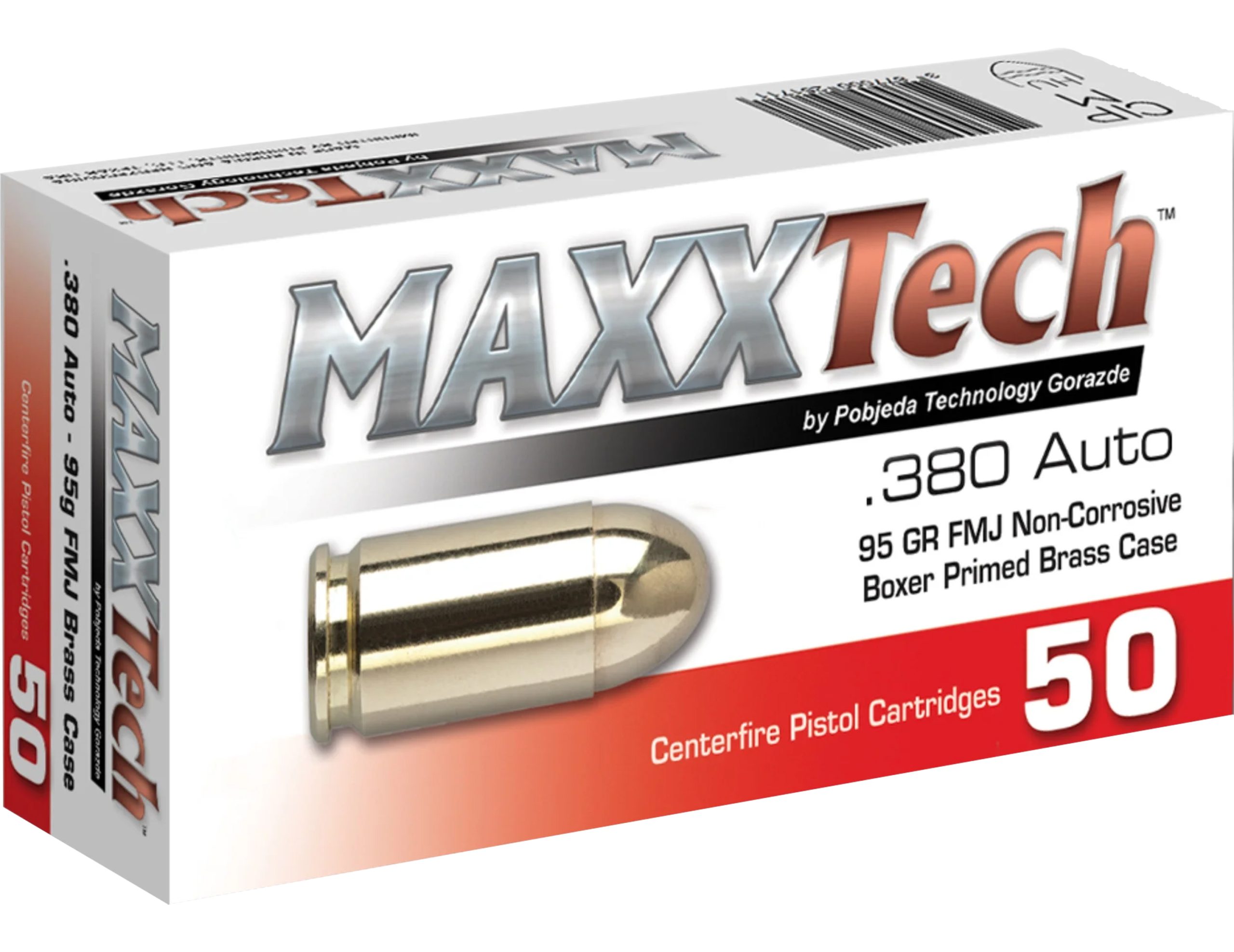 MAX 380 95GR FMJ 50RD